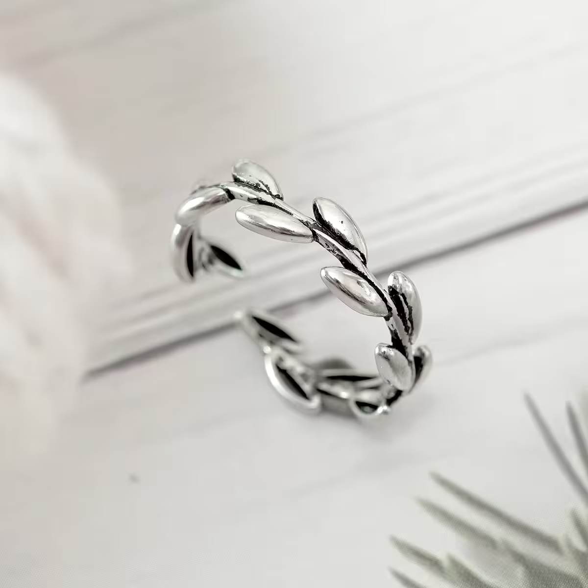 925銀飾&times;拾起橄欖枝&times;開口戒指-第2張