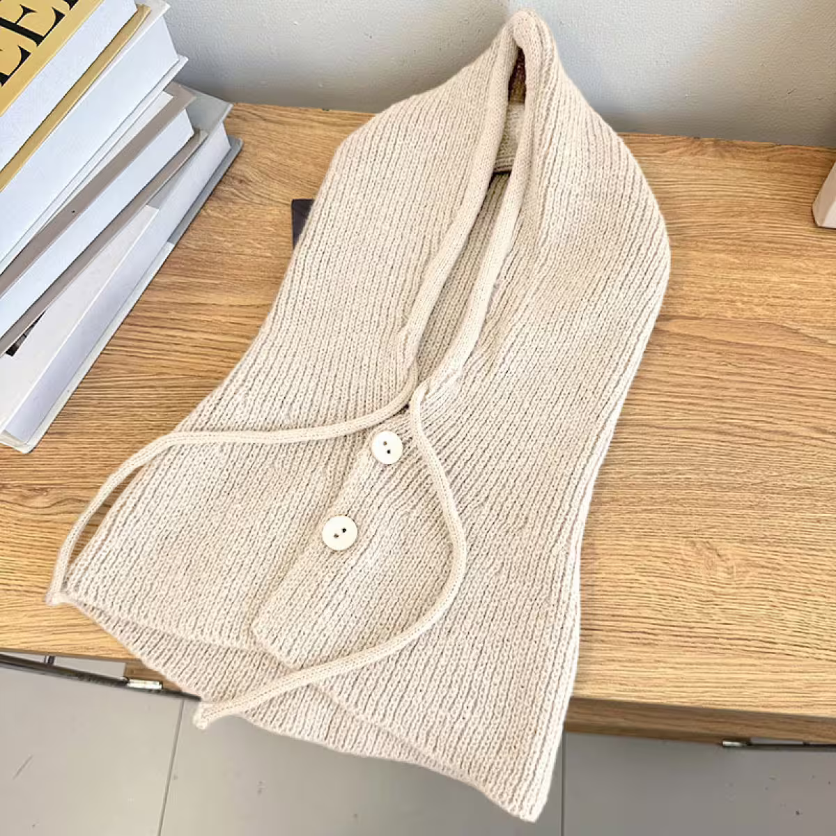 巴拉克拉法帽&times;毛帽&times;米白-第3張