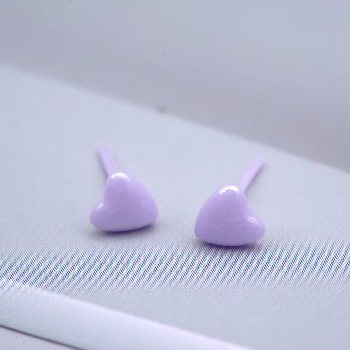 小愛心&times;陶瓷&times;養耳棒&times;二套件耳環組&times;紫色-第3張