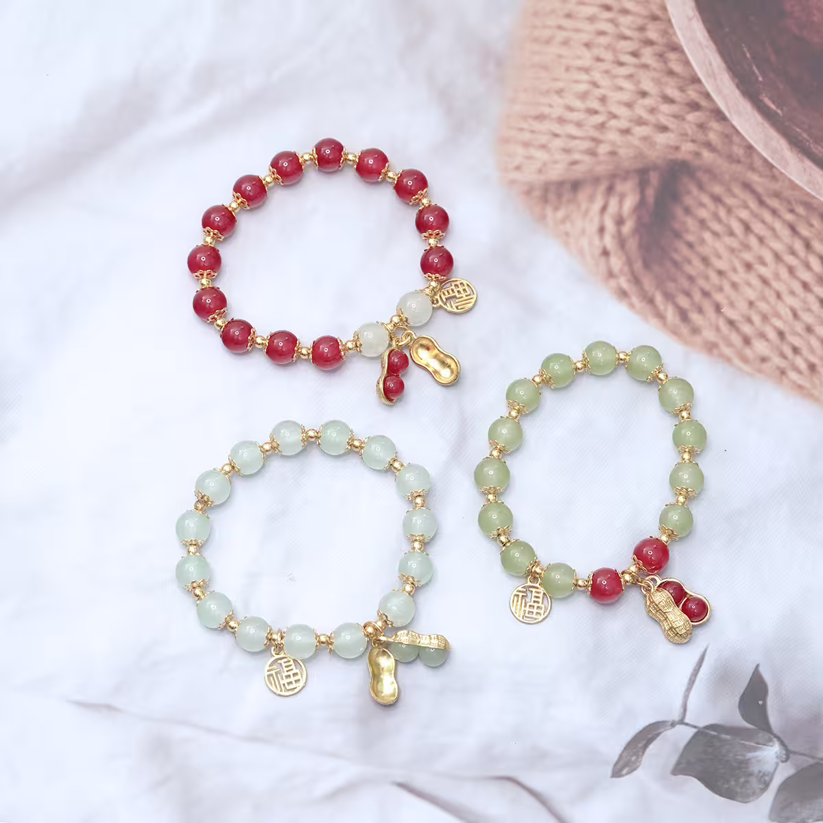 祿意花生&times;固定式串珠手鍊&times;共二色-第4張