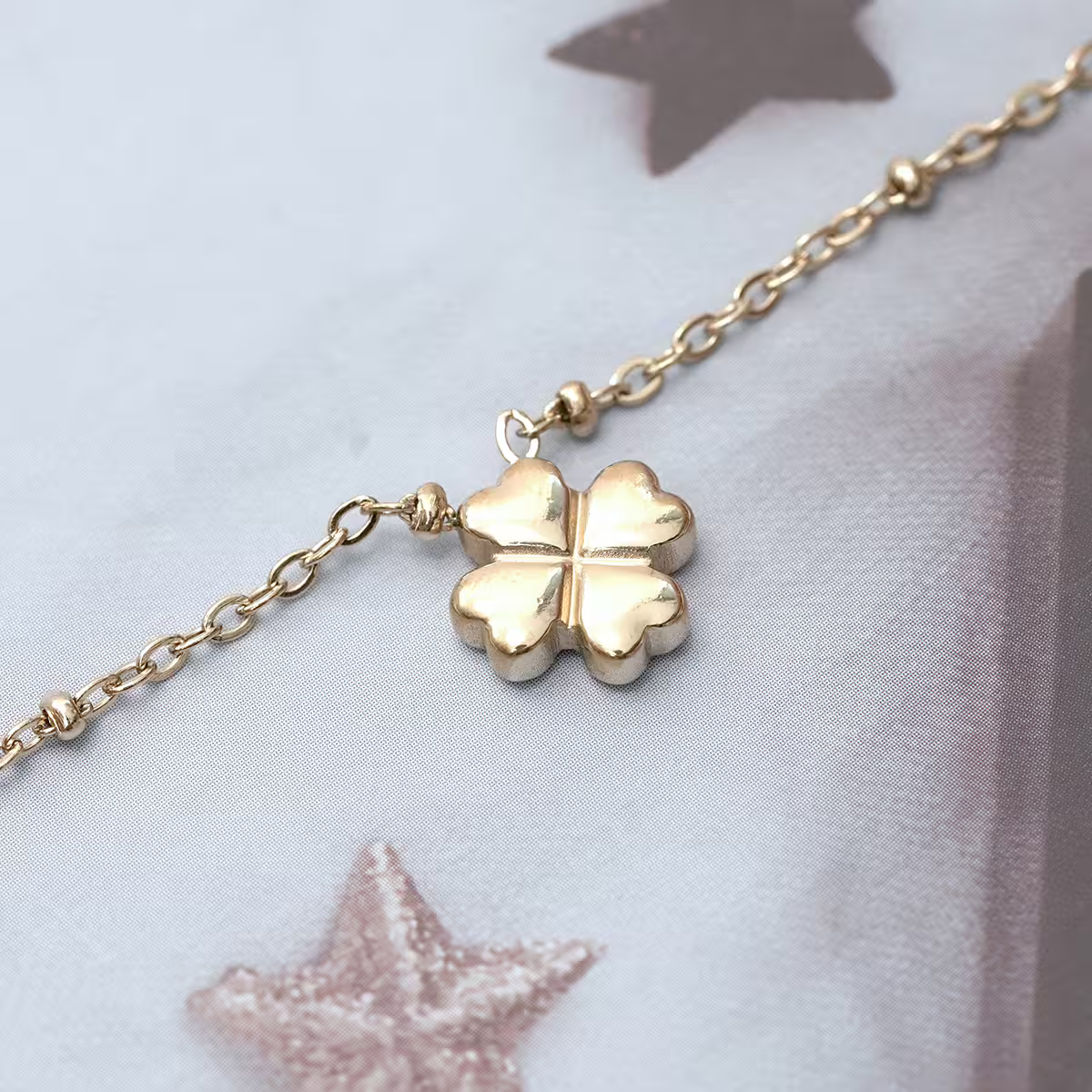 316鋼飾&times;圓潤四葉草&times;項鍊&times;金色-第3張