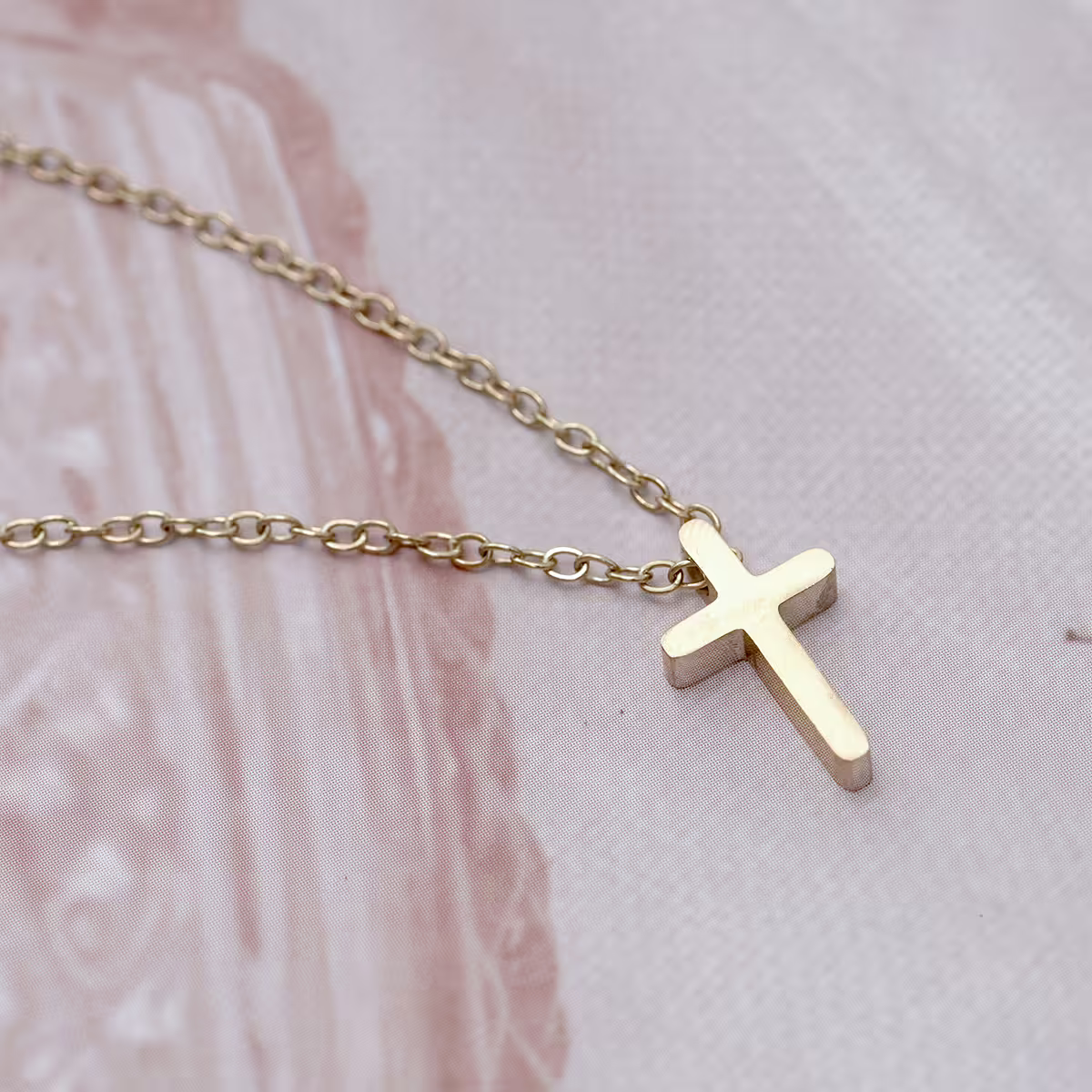 316鋼飾&times;十字架&times;項鍊&times;金色-第2張