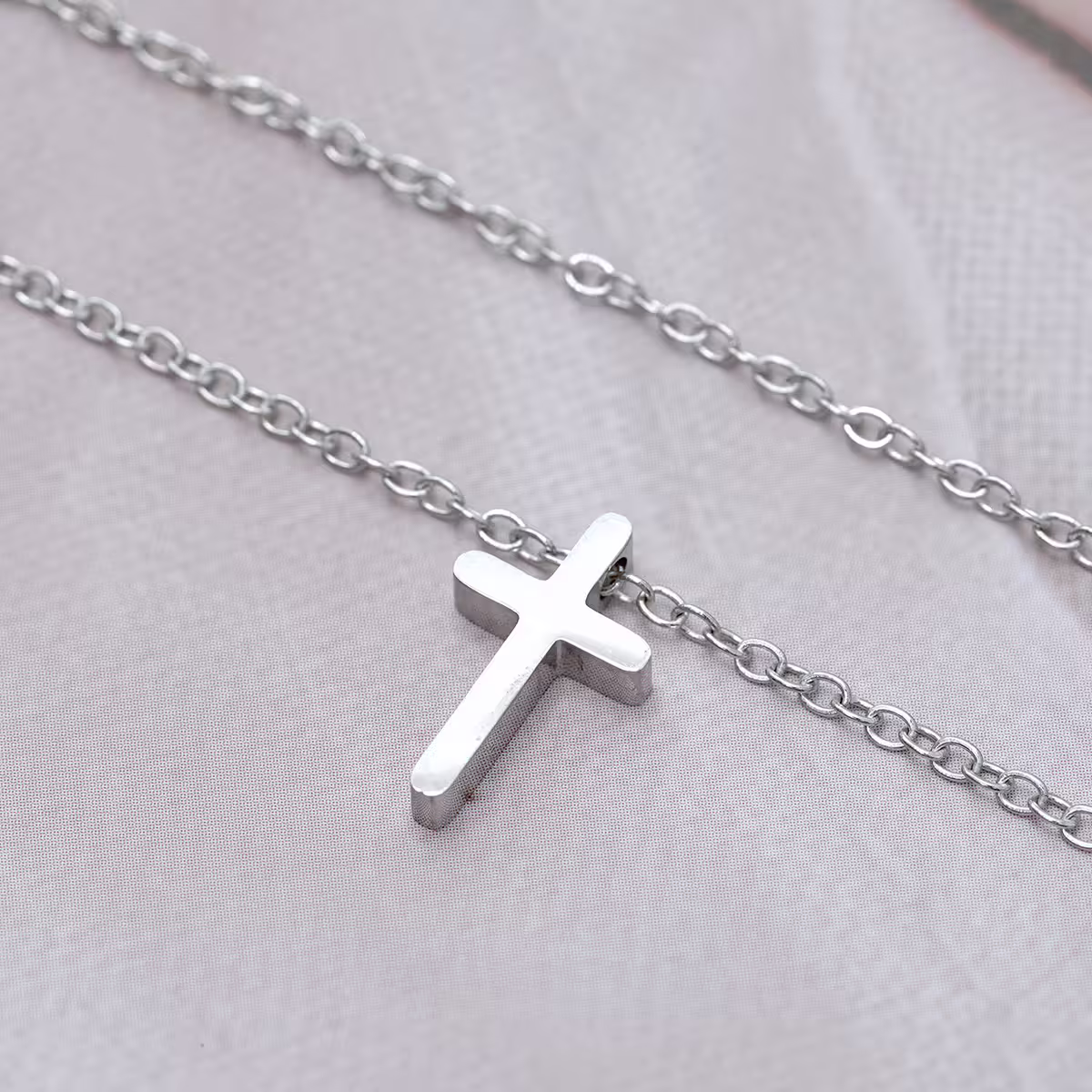 316鋼飾&times;十字架&times;項鍊&times;銀色-第2張
