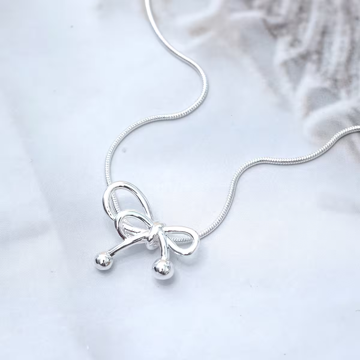 925銀飾&times;高冷蝴蝶結&times;鎖骨項鍊-第1張