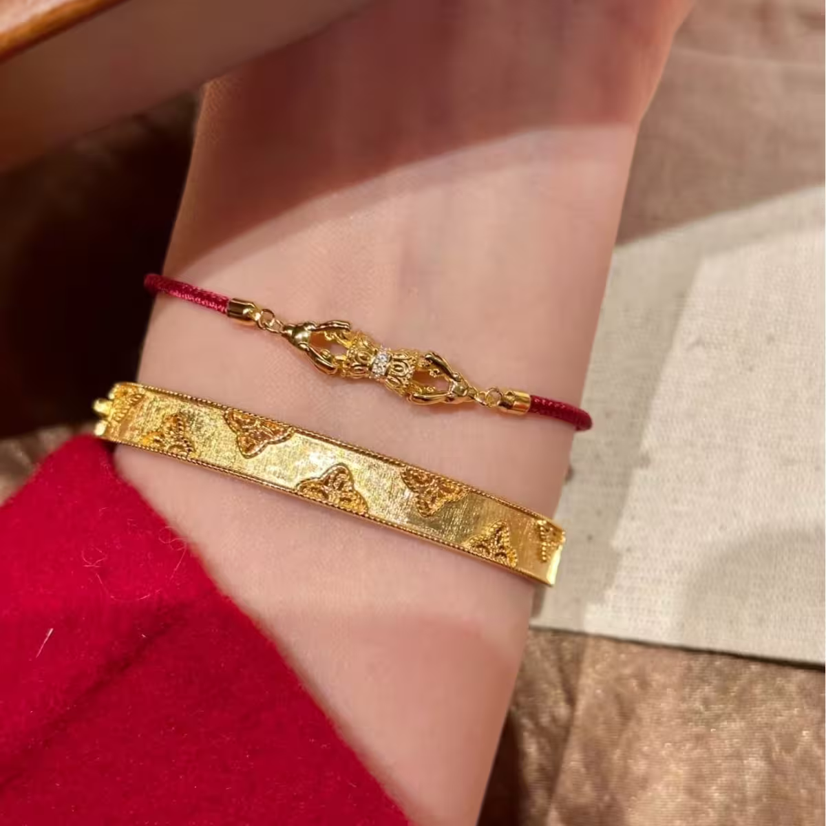 復古金剛杵&times;紅繩手鍊-第6張