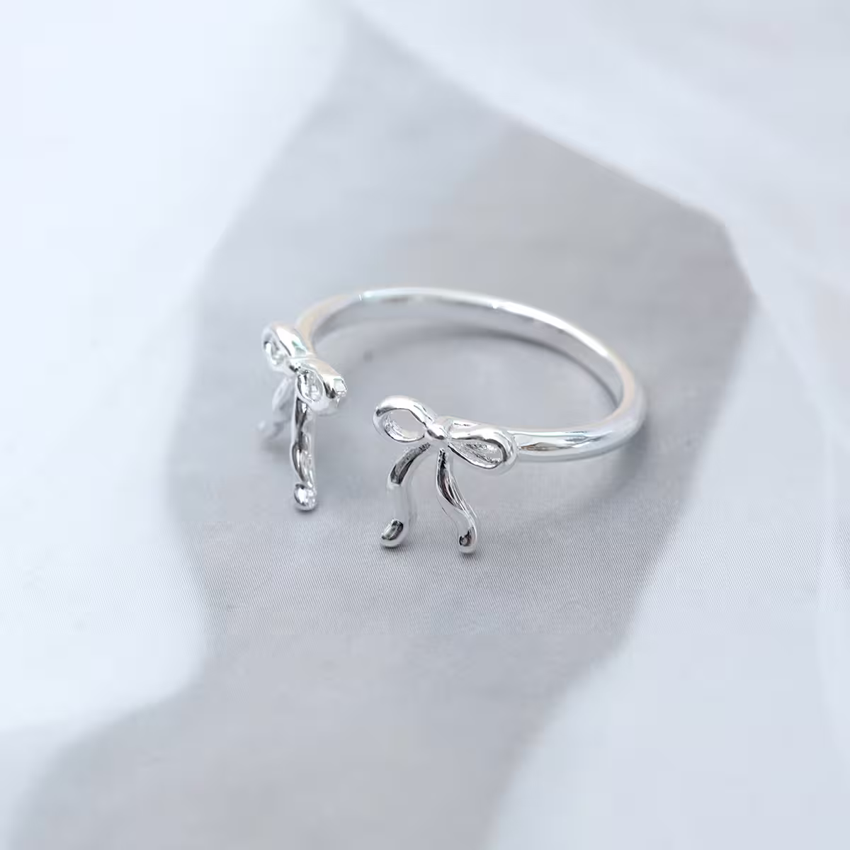 925銀飾&times;芭蕾風蝴蝶結&times;開口戒指-第2張