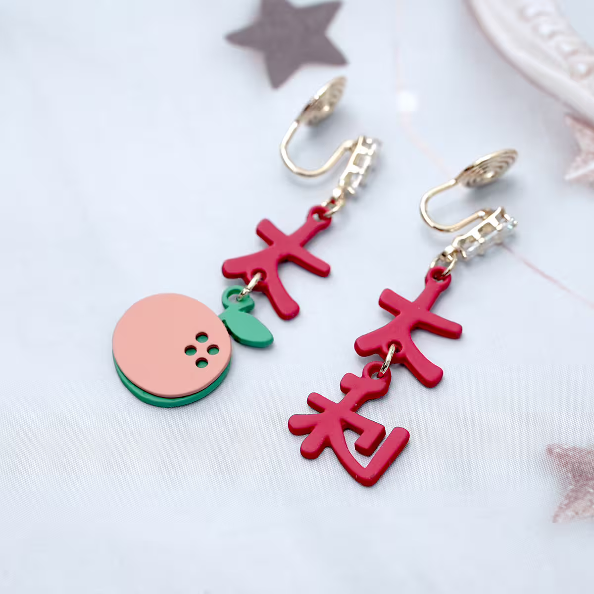 大橘大利&times;不對稱蚊香盤U型耳夾-第3張