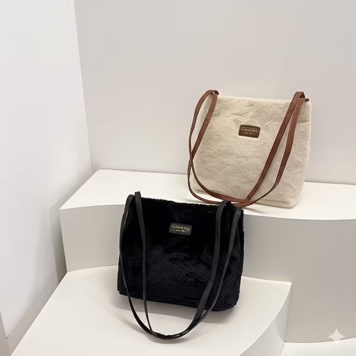 絨毛長方包&times;肩背包&times;黑色-第6張