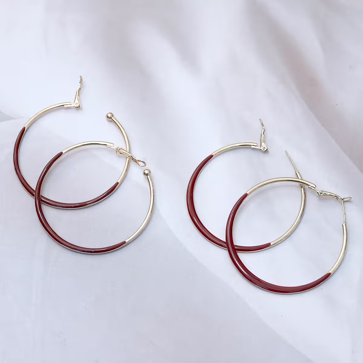 金屬大紅圈&times;吊墜耳扣-第5張