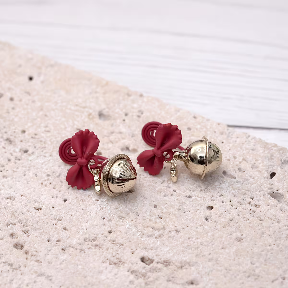 糖果紙領結鈴鐺&times;蚊香盤U型耳夾-第2張