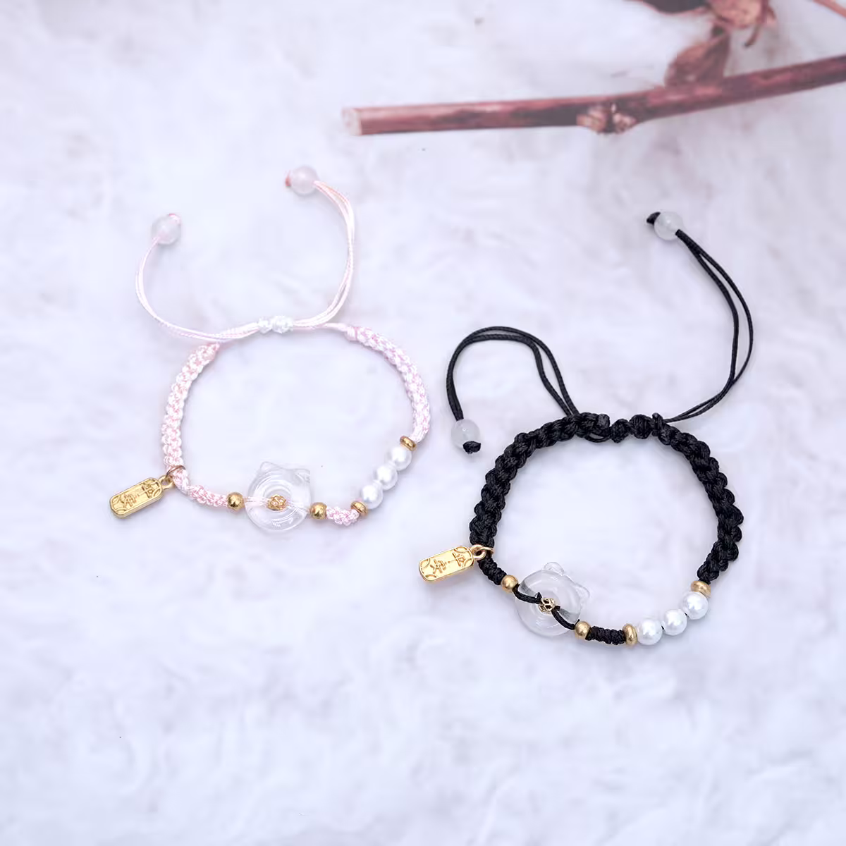 招財萌貓&times;抽繩手鍊&times;共二色-第1張