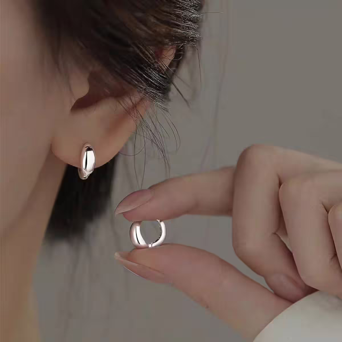 925銀針&times;光面水滴感&times;耳扣-第6張