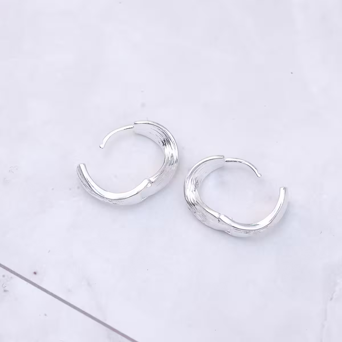 925銀針&times;拉絲扭曲&times;耳扣-第3張