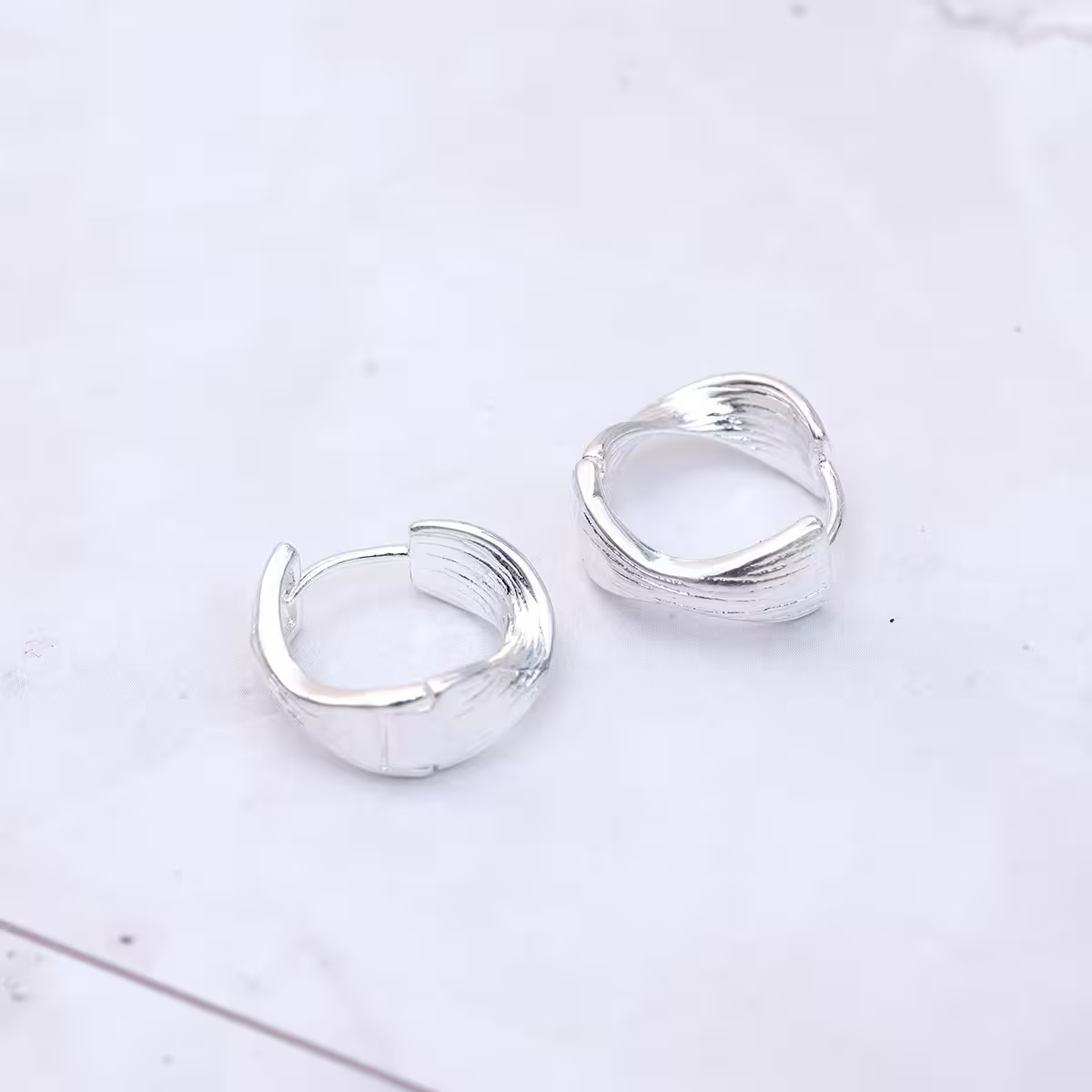 925銀針&times;拉絲扭曲&times;耳扣-第4張