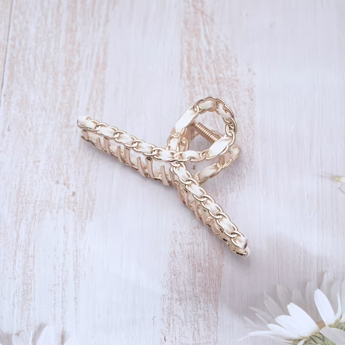 鍊條鏤空布藝&times;鯊魚夾&times; 共五色-第4張