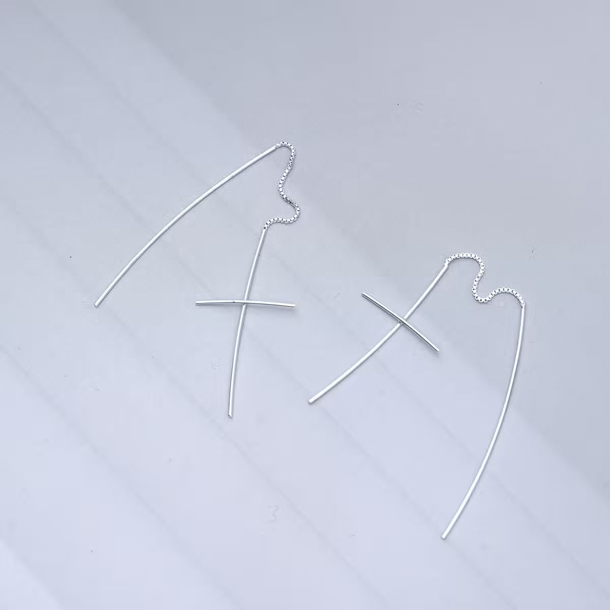 925銀針&times;長十字&times;耳線-第1張