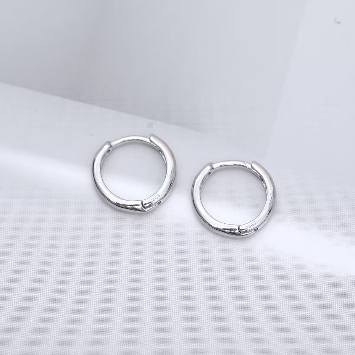 925銀針&times;13mm光面極簡圓環&times;耳扣-第1張