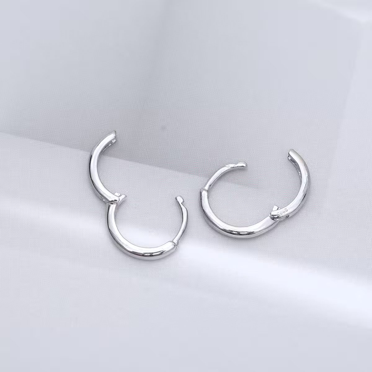 925銀針&times;13mm光面極簡圓環&times;耳扣-第5張