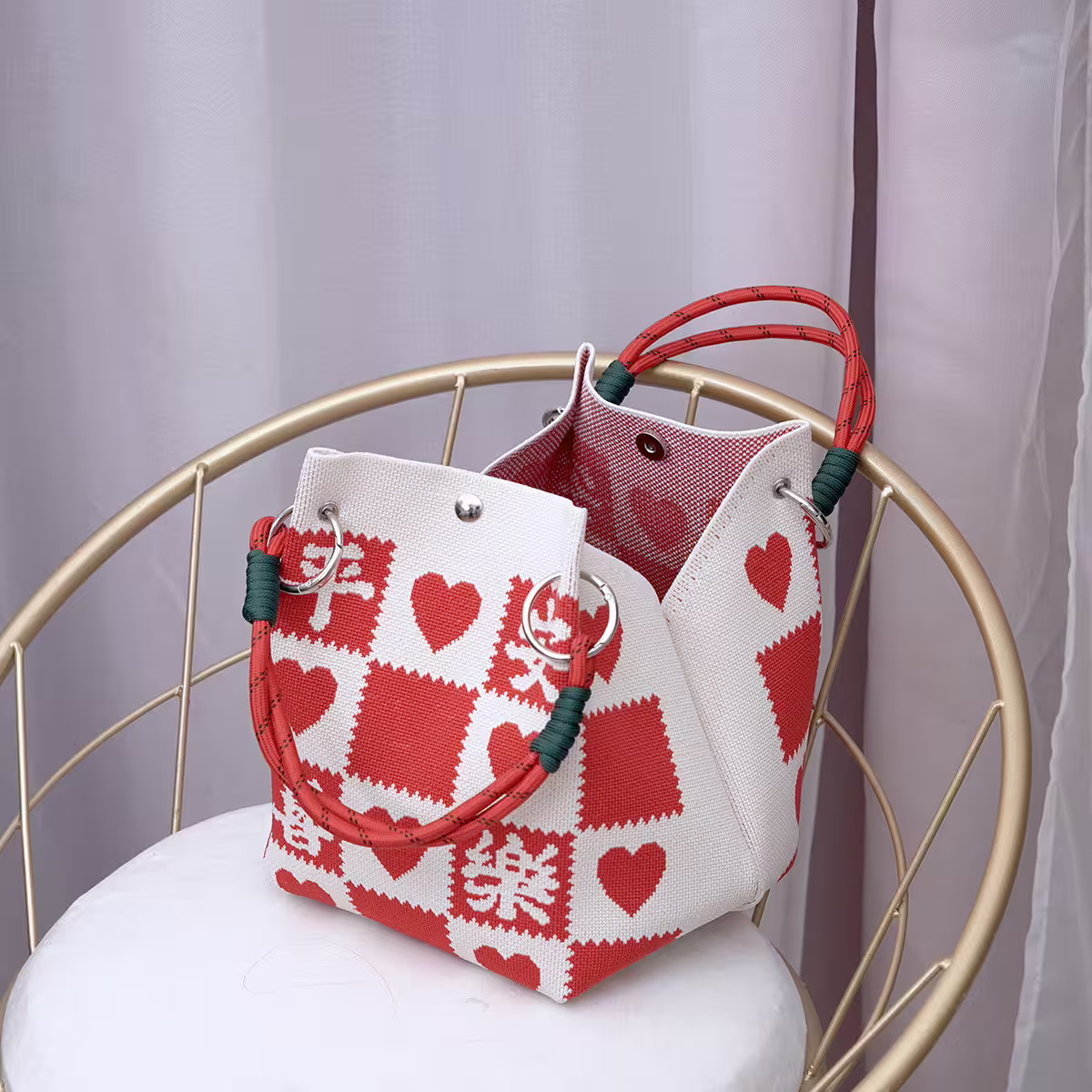 平安喜樂&times;針織手提袋-第3張