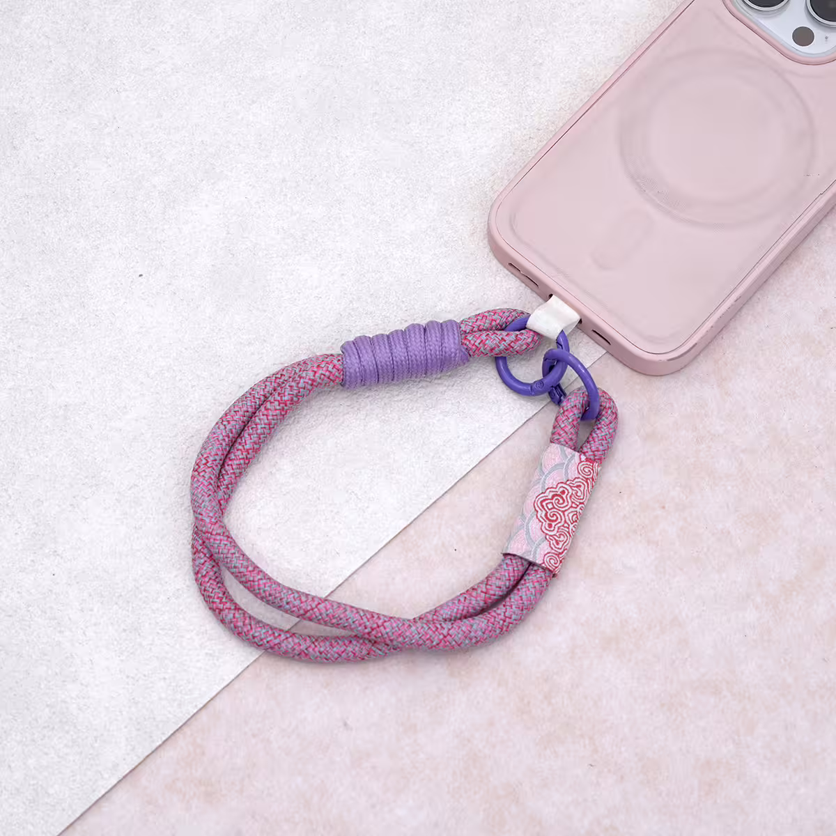 雙線古風祥雲&times;手機腕帶掛繩&times;洋紫-第2張