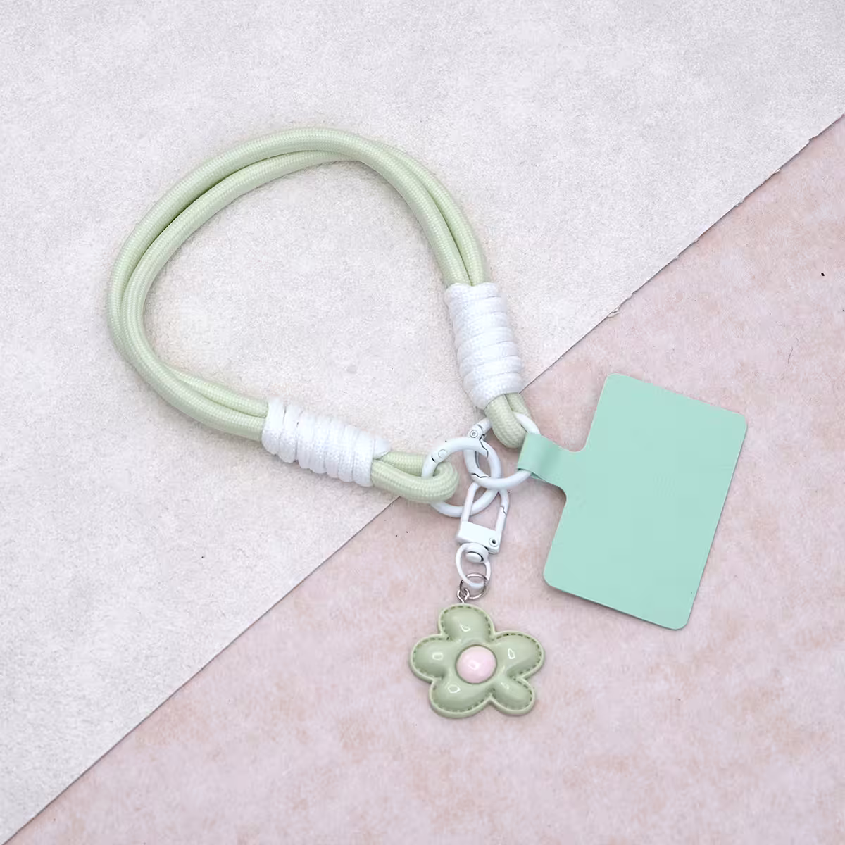 花朵多巴胺&times;手機腕帶掛繩&times;綠色-第1張