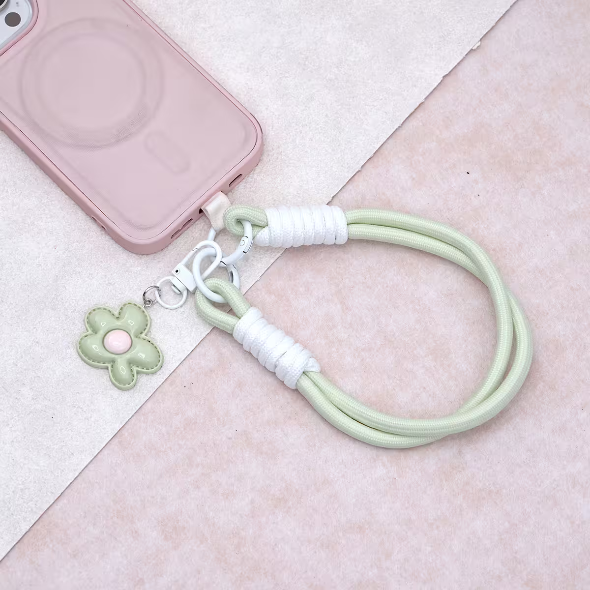 花朵多巴胺&times;手機腕帶掛繩&times;綠色-第2張