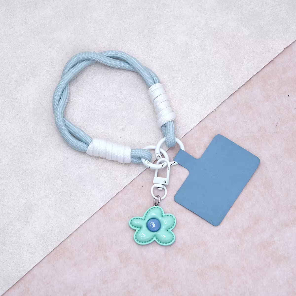 花朵多巴胺&times;手機腕帶掛繩&times;藍色-第1張