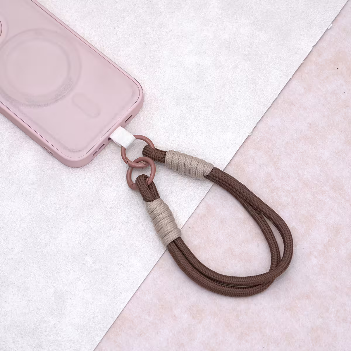 雙線素繩&times;手機腕帶掛繩&times;棕咖-第4張