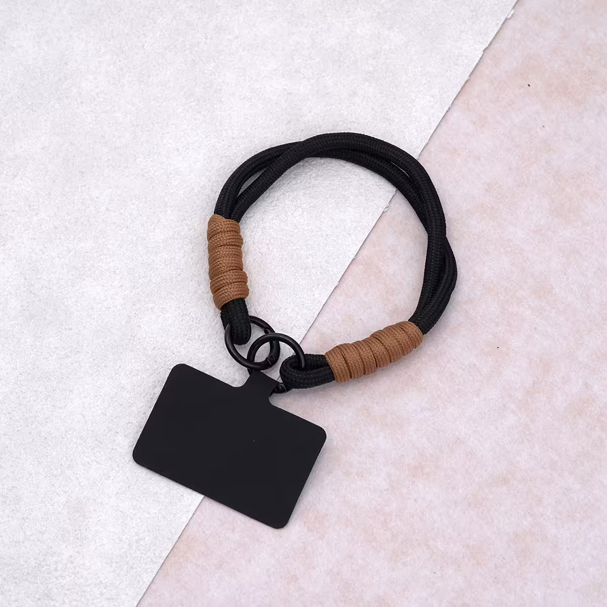 雙線素繩&times;手機腕帶掛繩&times;黑色-第1張
