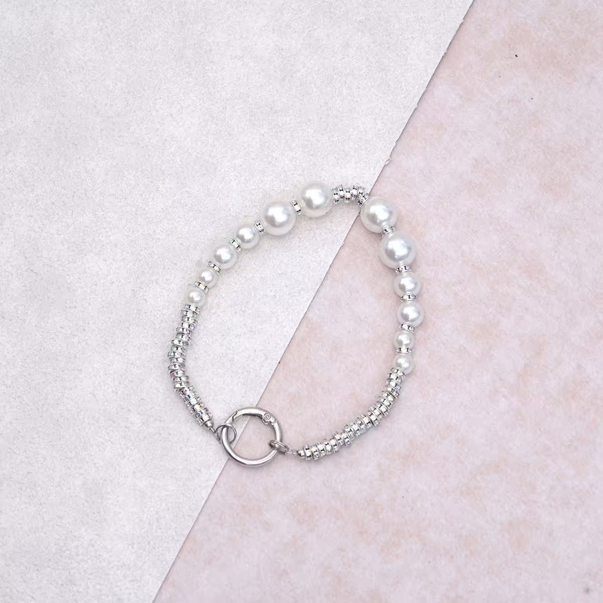 大小珍珠串串&times;手機腕帶掛繩-第2張