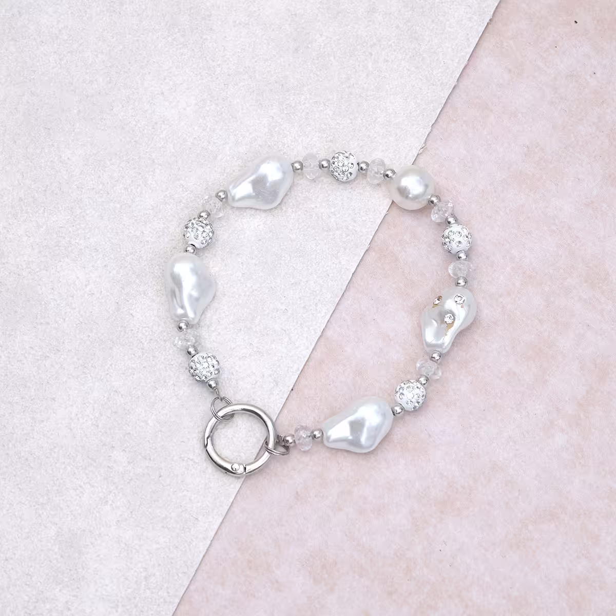 巴洛克珍珠晶鑽&times;手機腕帶掛繩-第2張