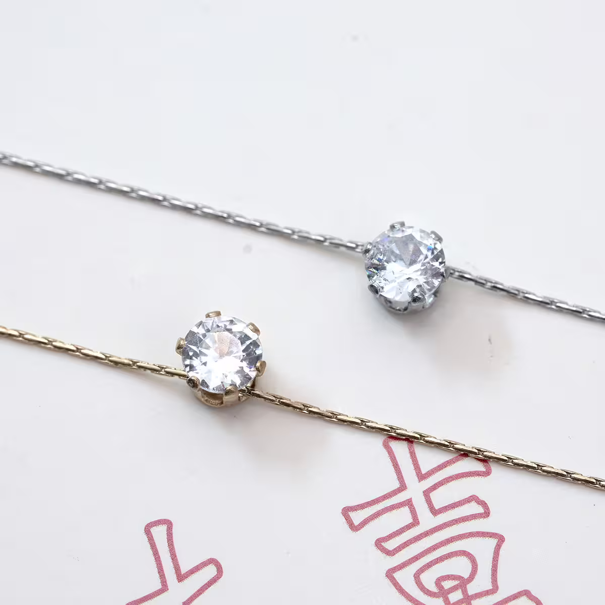 316鋼飾&times;六爪單鑽蛇骨鍊&times;項鍊&times;金色-第4張