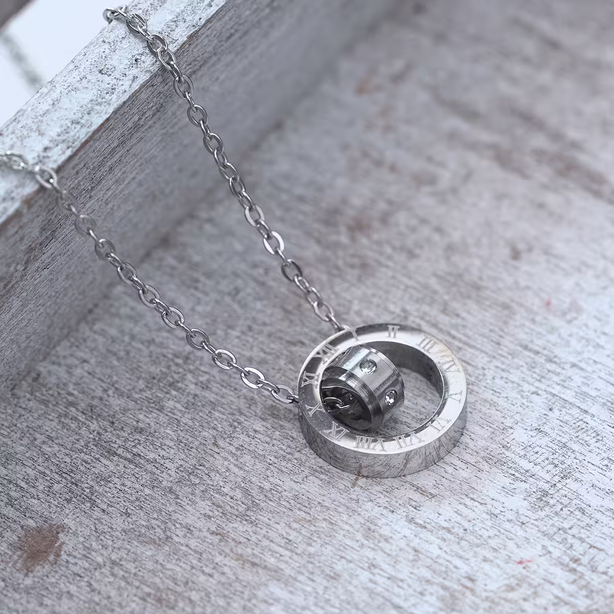 316鋼飾&times;晶鑽羅盤&times;銀色-第3張