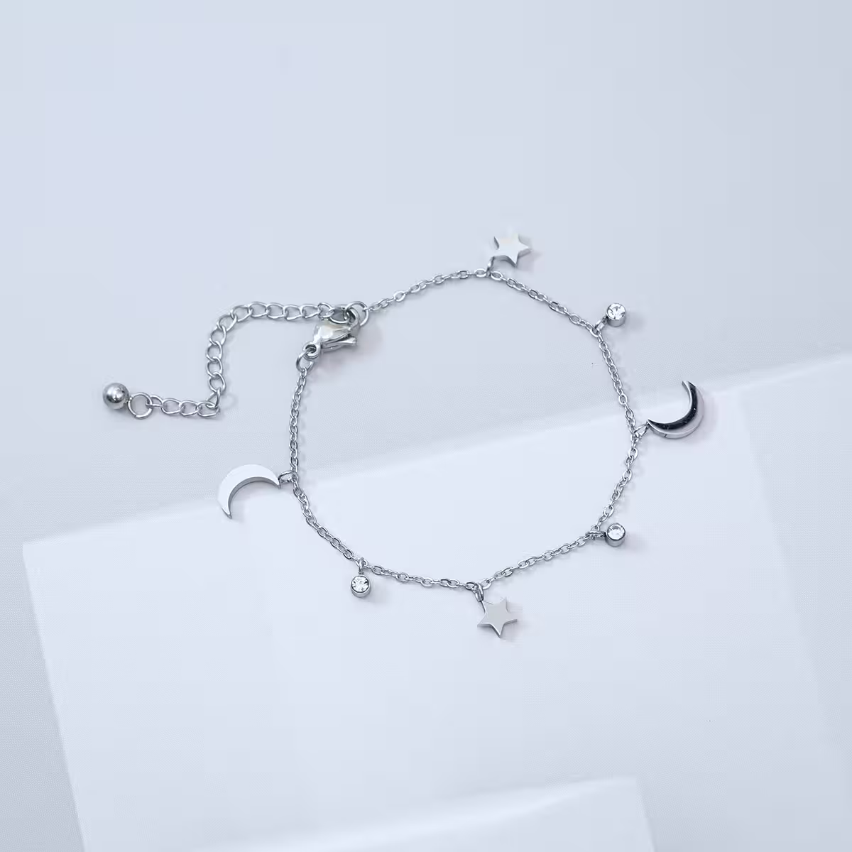 316鋼飾&times;星光月影&times;手鍊&times;銀色-第2張