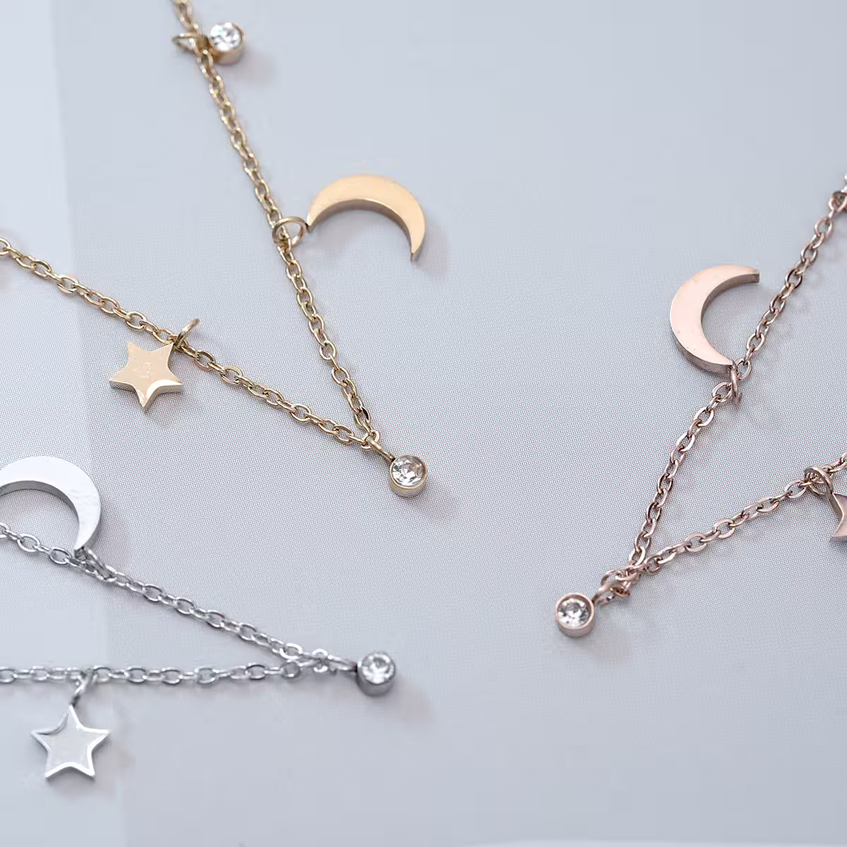 316鋼飾&times;星光月影&times;手鍊&times;玫瑰金-第5張