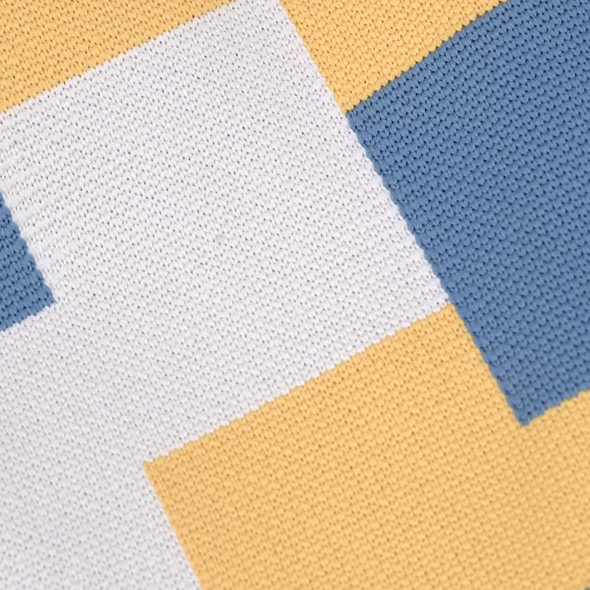 黃藍方格&times;針織手提袋-第5張