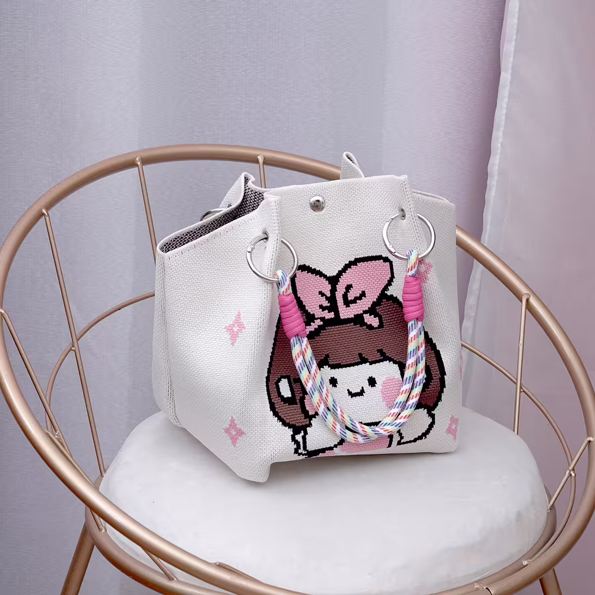 可愛女孩&times;針織手提袋-第2張