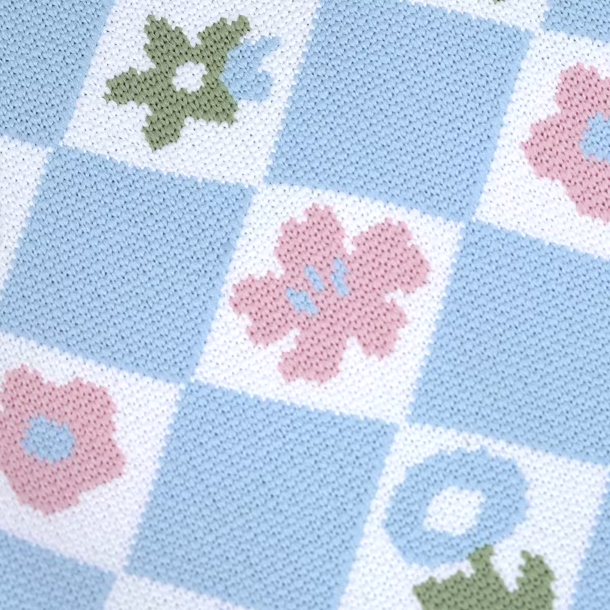 藍底碎花&times;針織手提袋-第5張