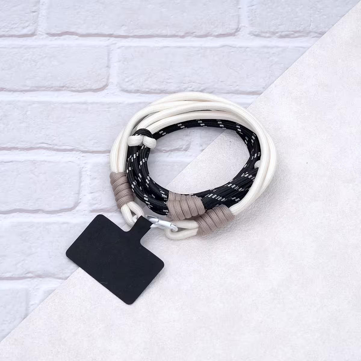 可延長運動風撞色&times;手機斜背&腕帶&times;兩用掛繩&times;黑白小點-第4張