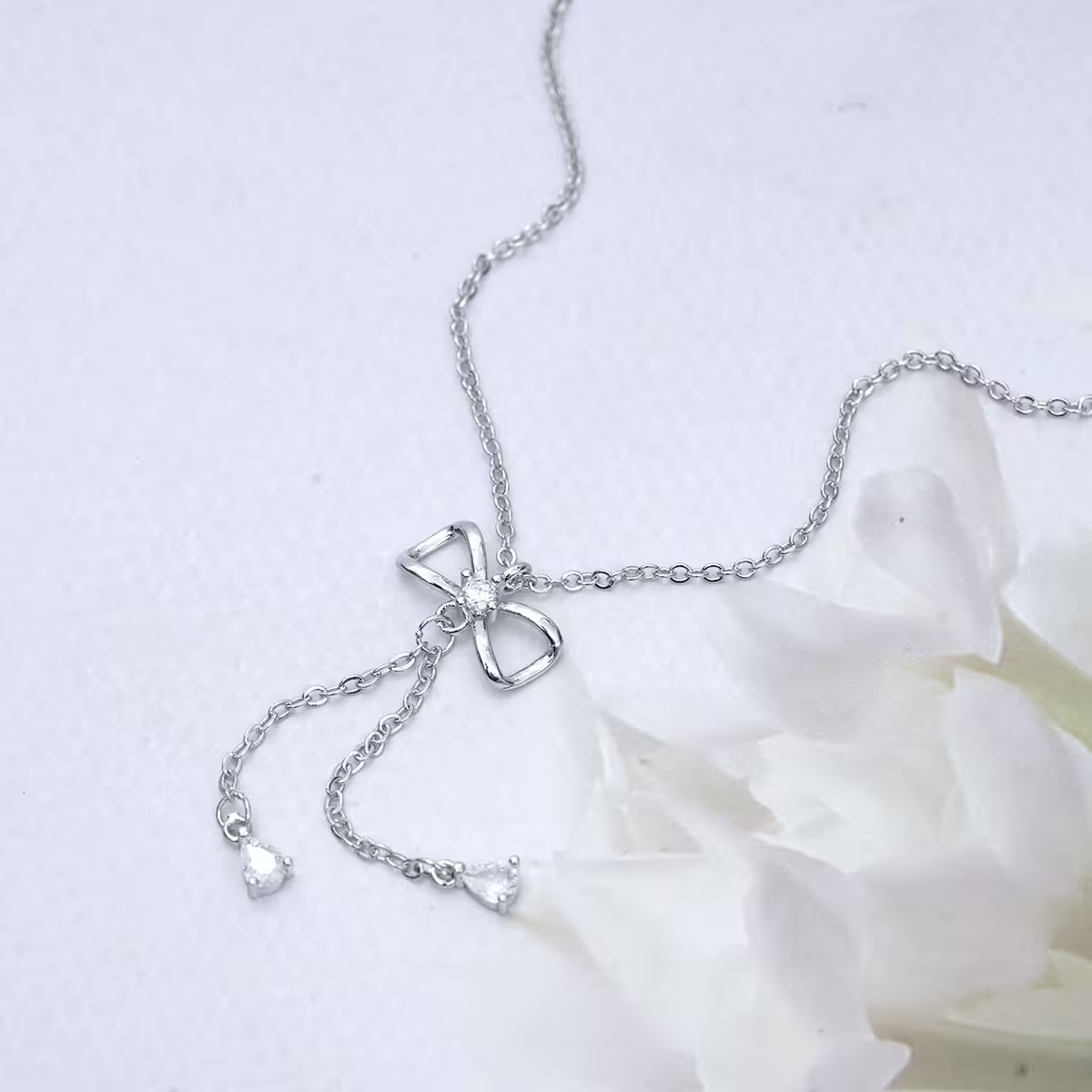 八字蝴蝶結流蘇&times;鎖骨項鍊-第2張