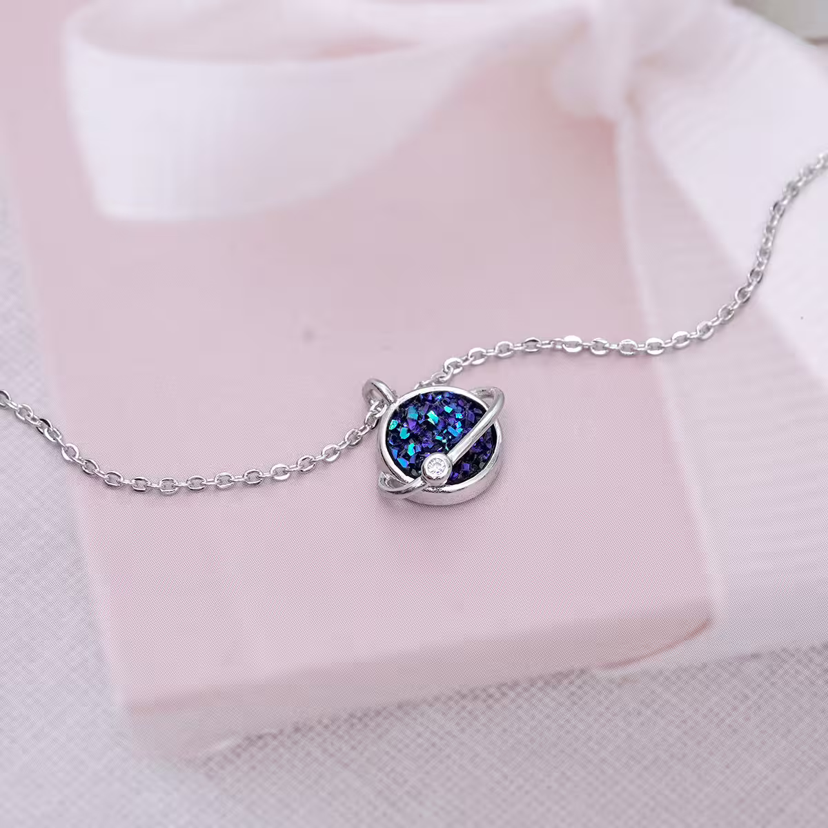 925銀飾&times;藍晶星球&times;鎖骨項鍊-第2張