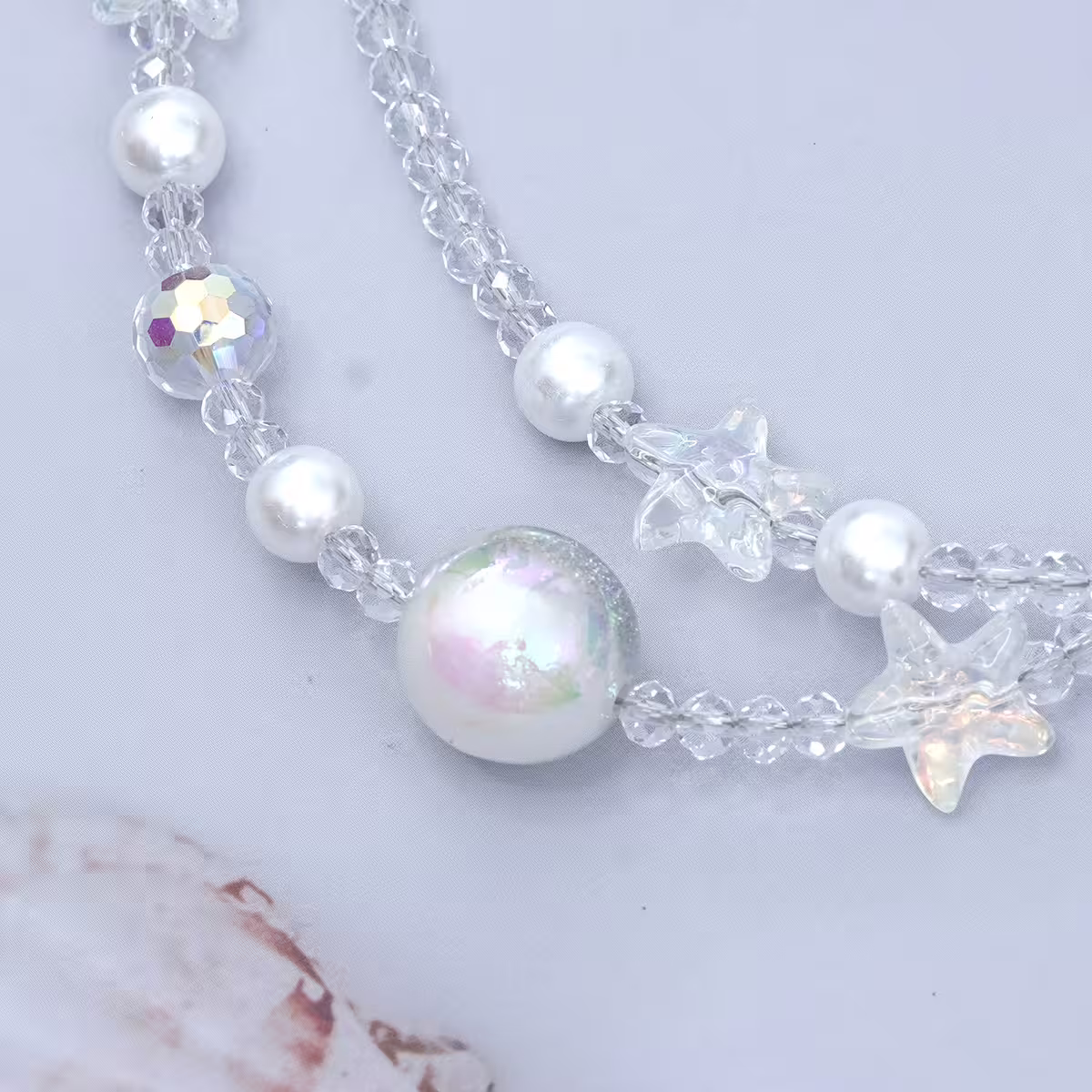 雙層魔幻海星明珠&times;手機腕帶掛繩&times;白色-第5張