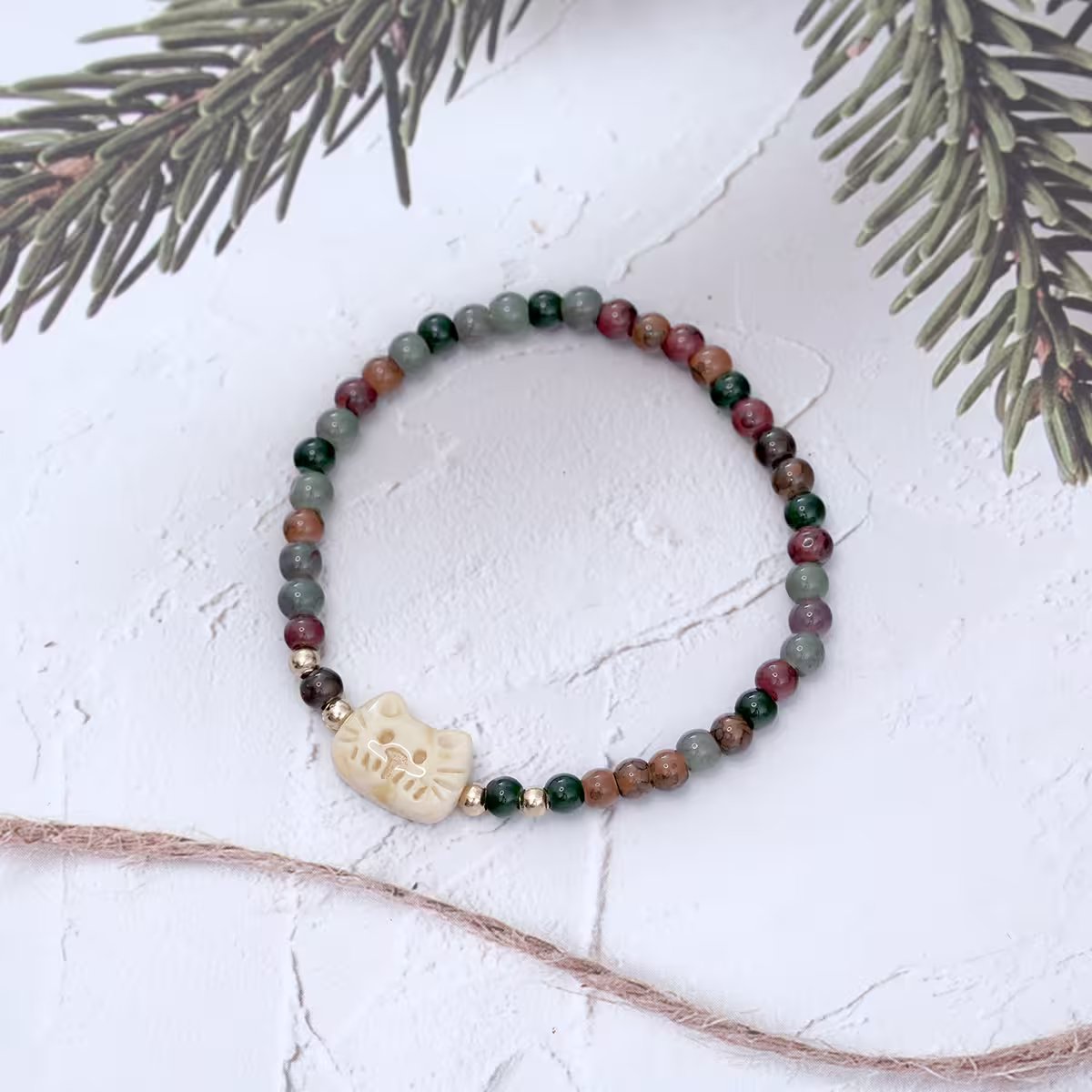 花臉小貓&times;固定式串珠手鍊-第2張