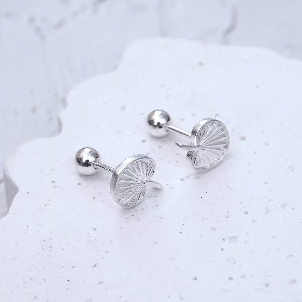 925銀針&times;蒲扇葉&times;轉珠耳環-第5張