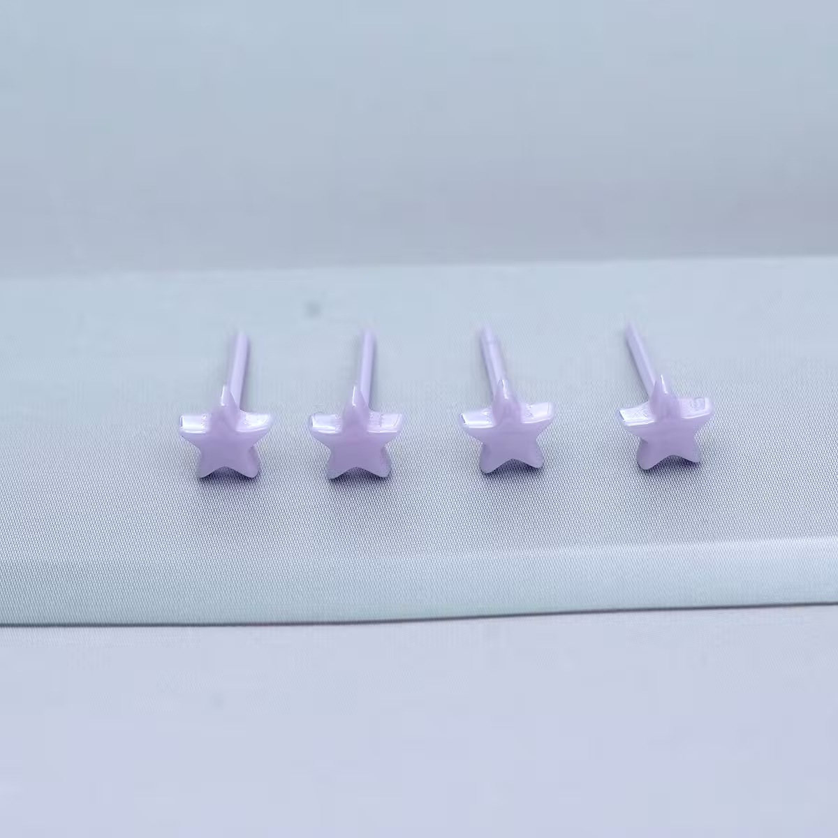 小星星&times;陶瓷&times;養耳棒&times;二套件耳環組&times;紫色-第2張