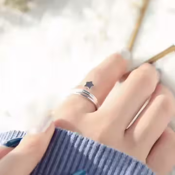 925銀飾×流星×開口戒指