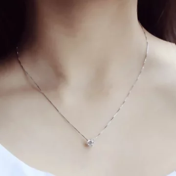 925銀飾×單鑽鋯石×鎖骨項鍊.avif
