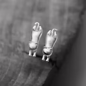 925銀針×貓咪飛撲×耳針