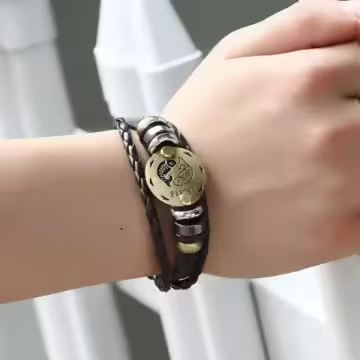 真皮×金牛座×十二星座串珠手鍊