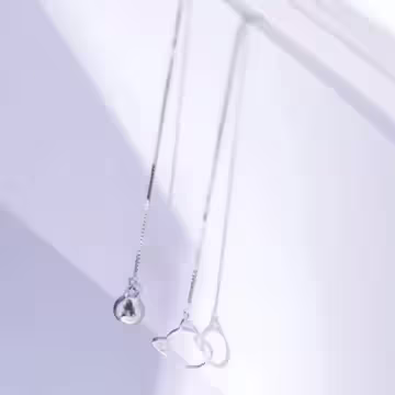 925銀針×貓咪鈴鐺×不對稱耳線